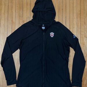 Adidas Climalite Indiana Hoosiers NCAA Women’s Black Full-Zip Hoodie Sz. XL